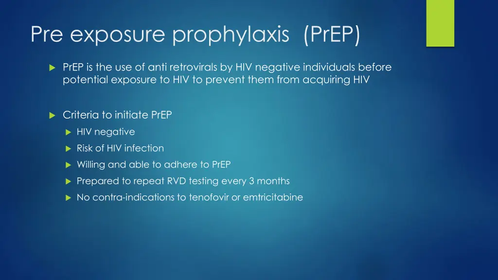 pre exposure prophylaxis prep