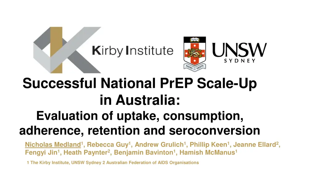 successful national prep scale up in australia 1