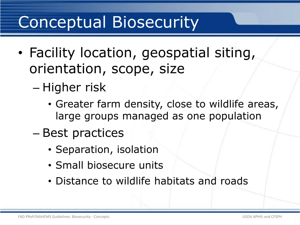 conceptual biosecurity