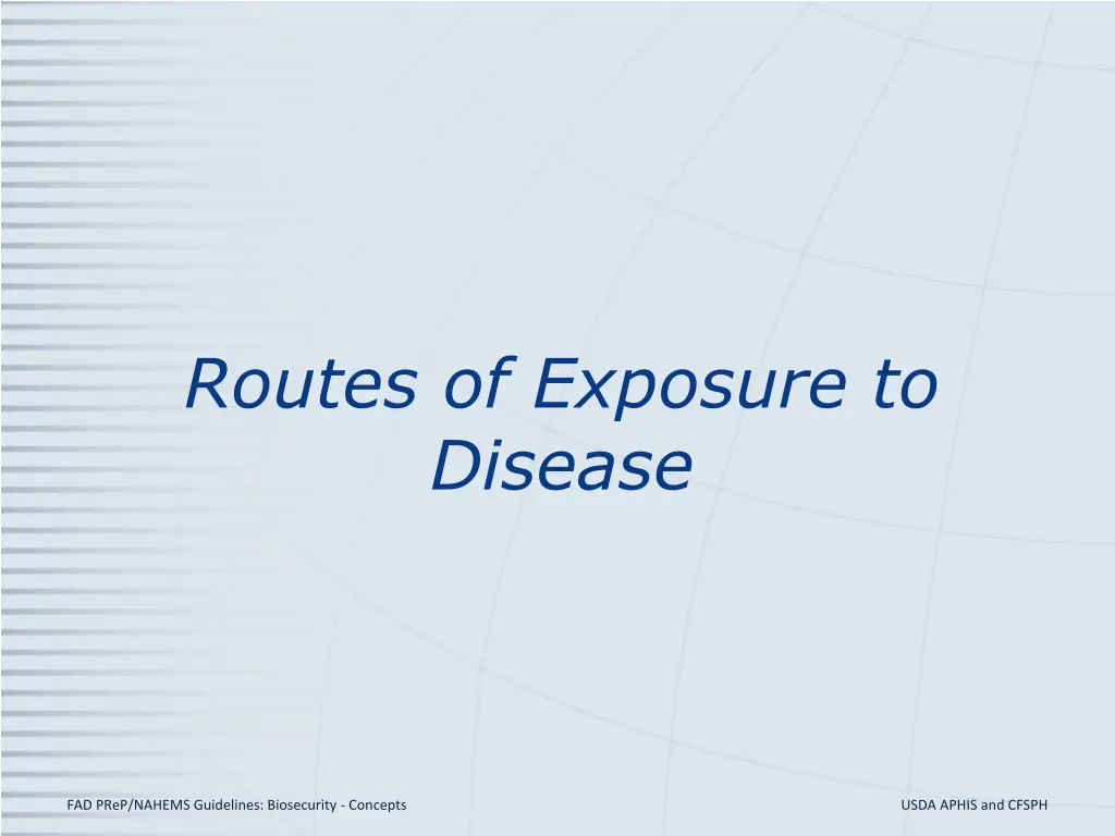 routes of exposure to disease