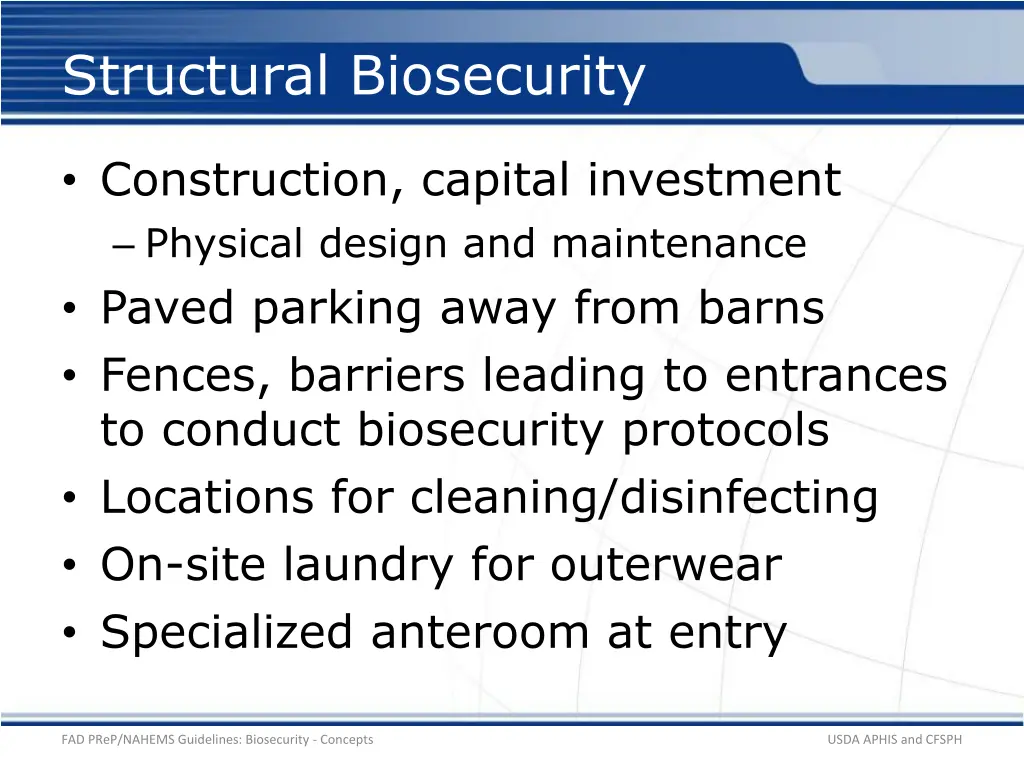 structural biosecurity