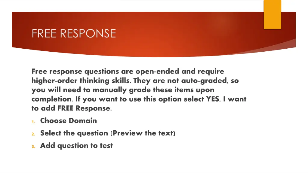 free response