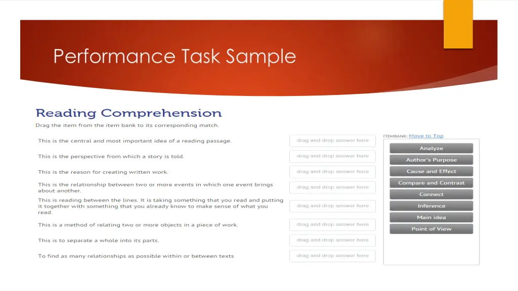 performance task sample