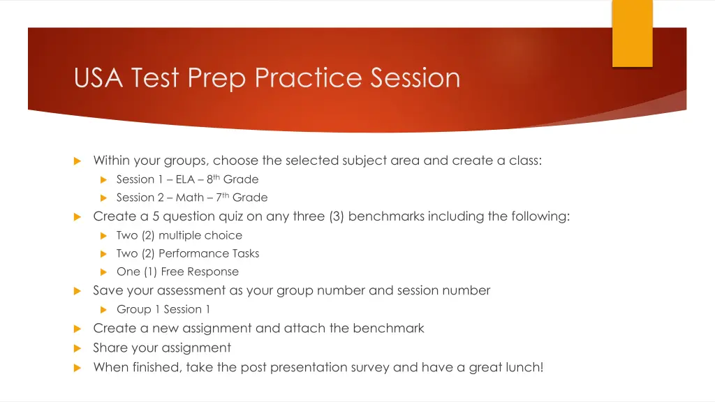 usa test prep practice session