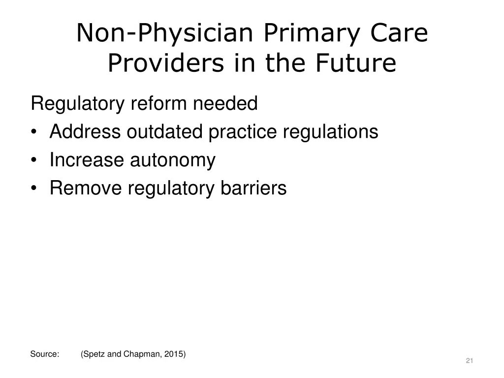 non physician primary care providers in the future