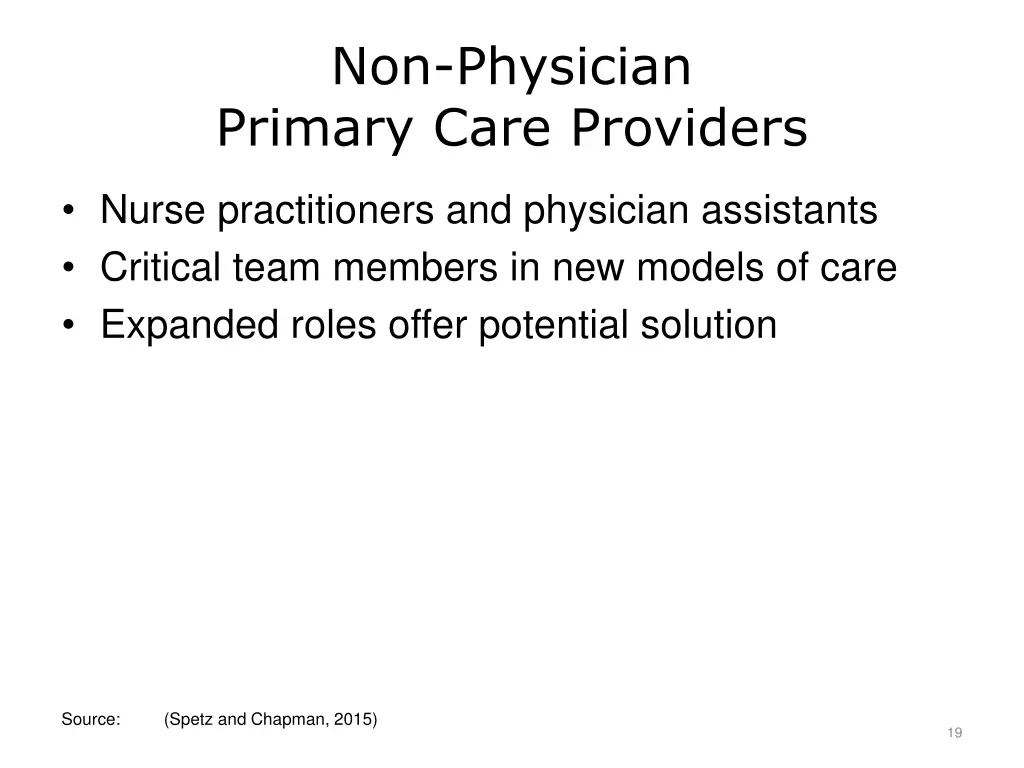 non physician primary care providers