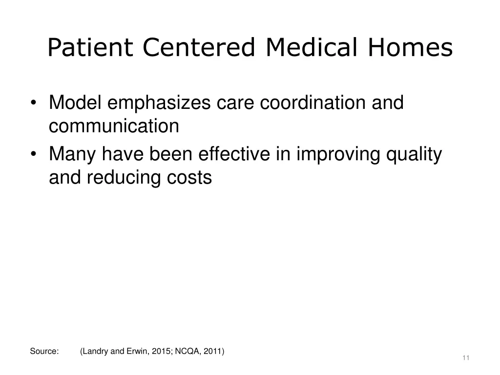 patient centered medical homes