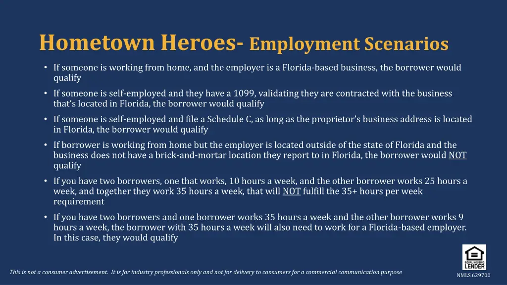 hometown heroes employment scenarios