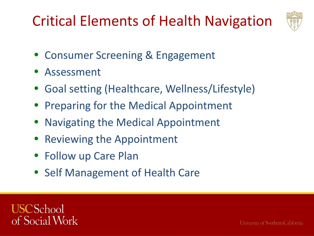 critical elements of health navigation