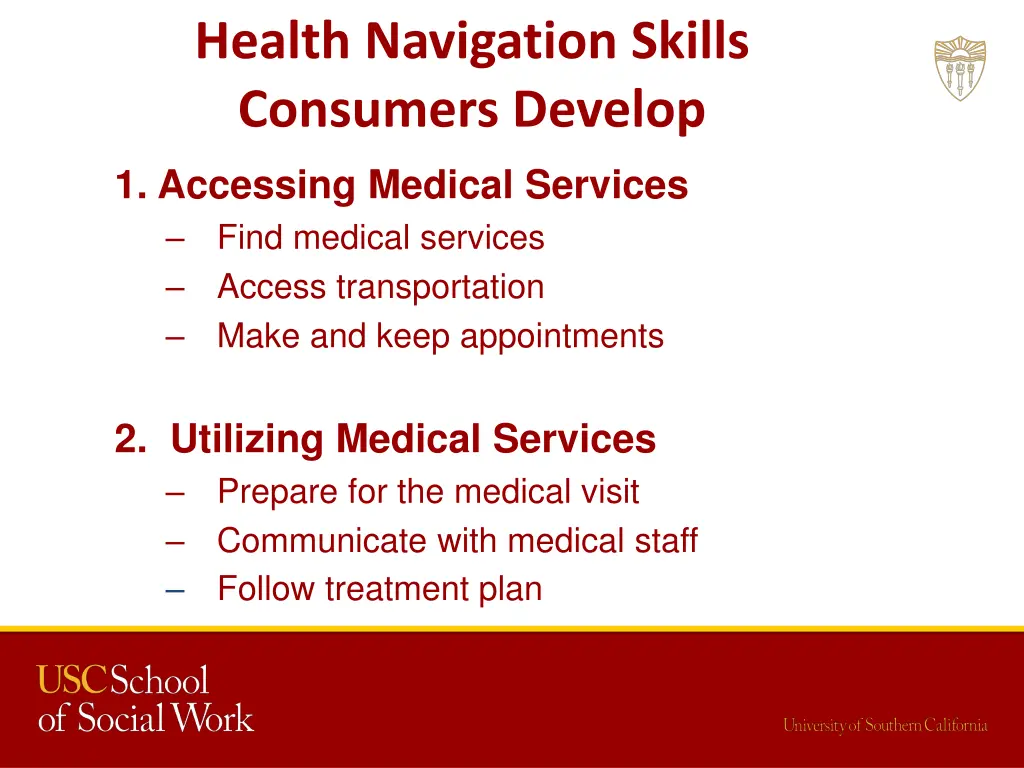 health navigation skills consumers develop