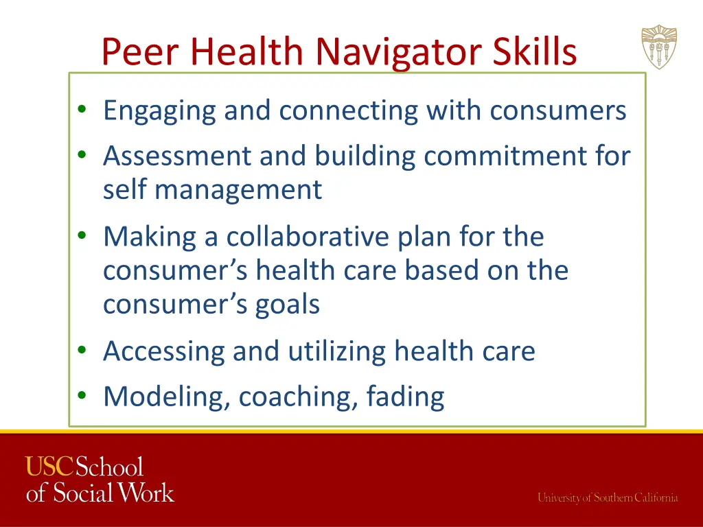 peer health navigator skills