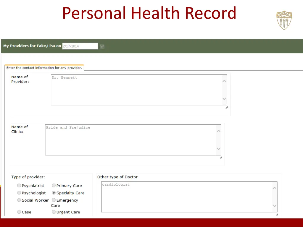 personal health record 2