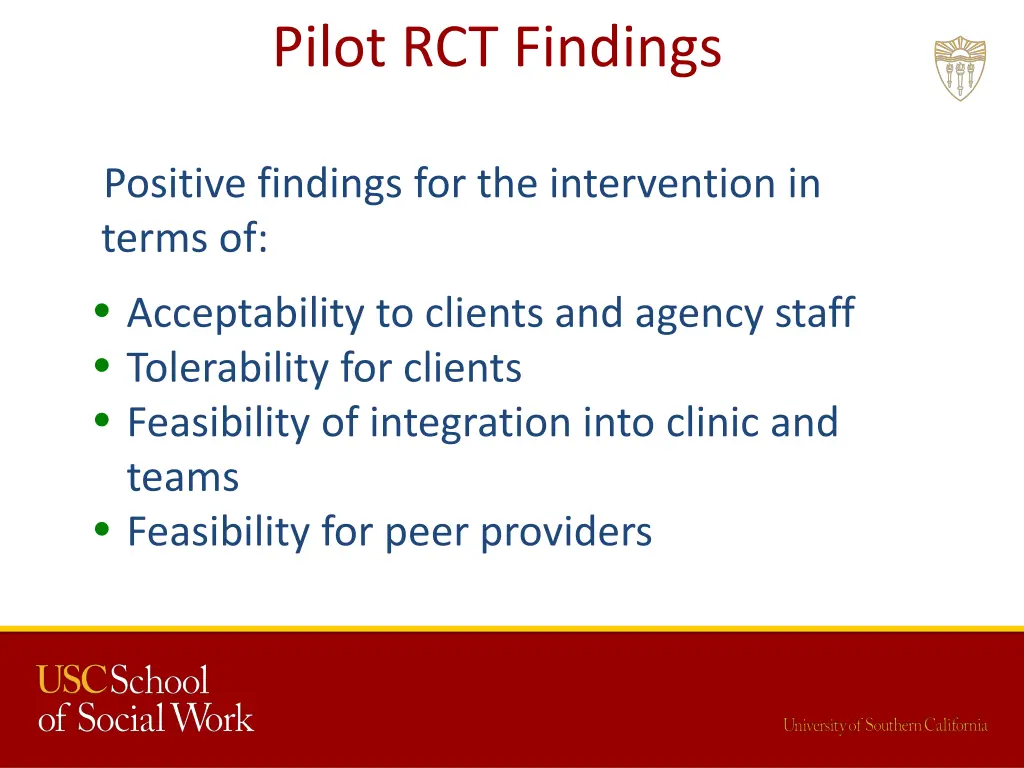 pilot rct findings