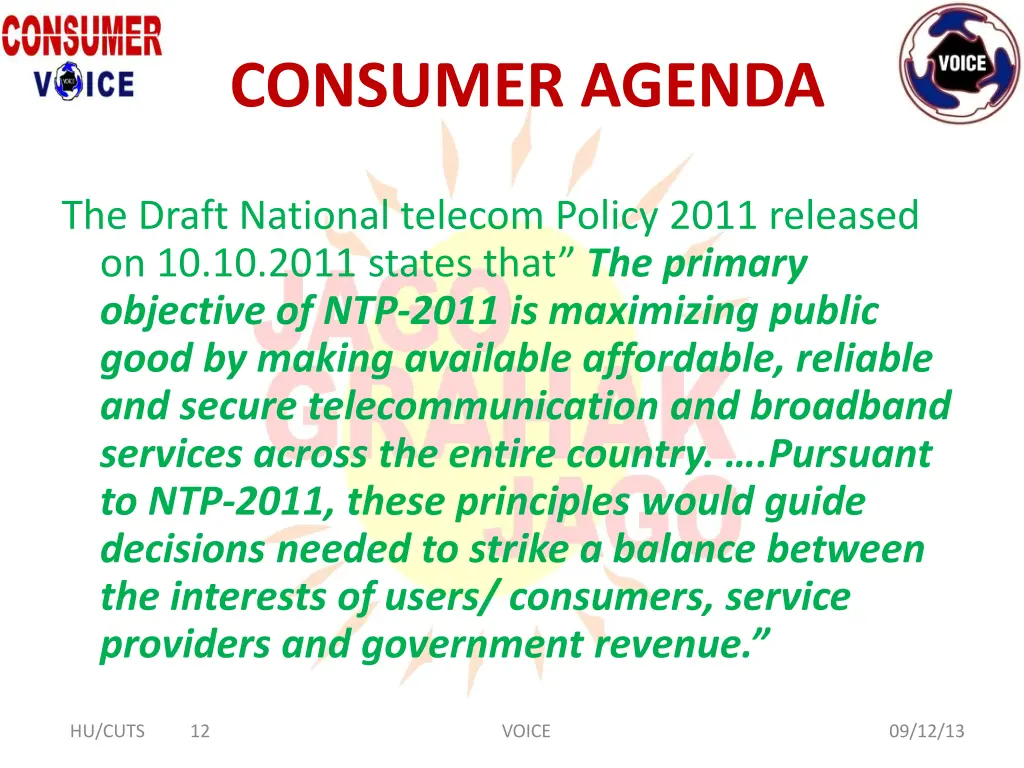 consumer agenda 1