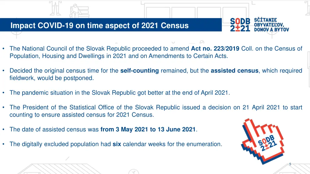 impact covid 19 on time aspect of 2021 census