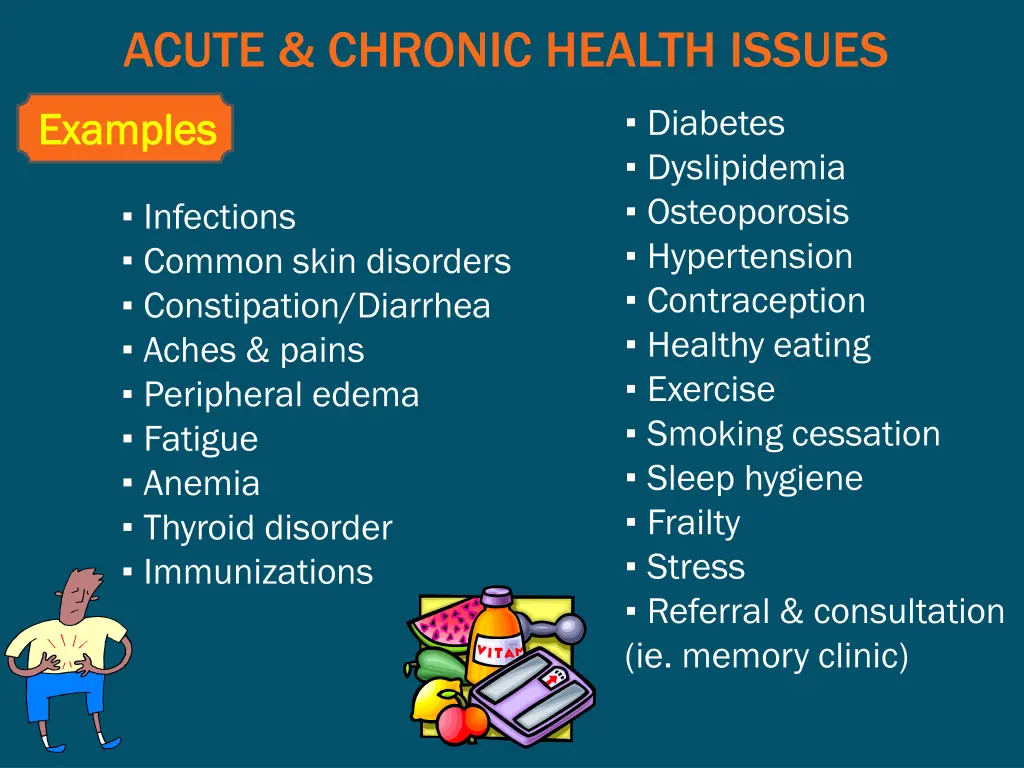 acute chronic health issues