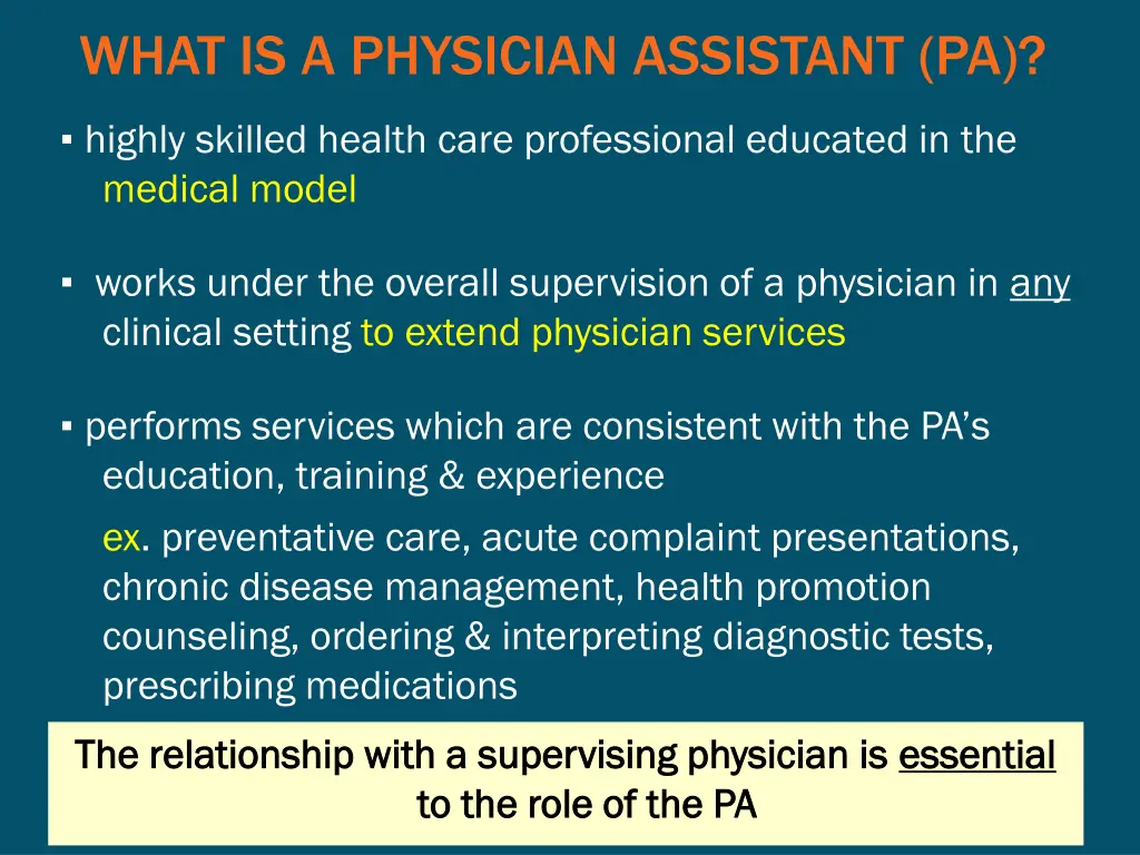 what is a physician assistant pa