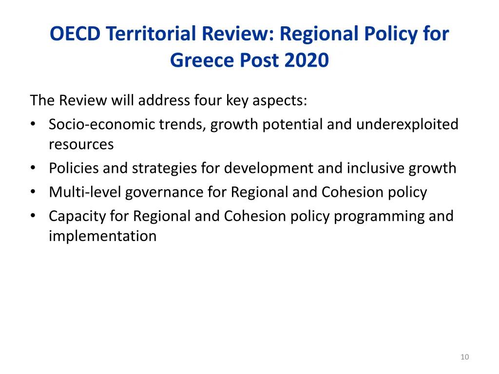 oecd territorial review regional policy 1