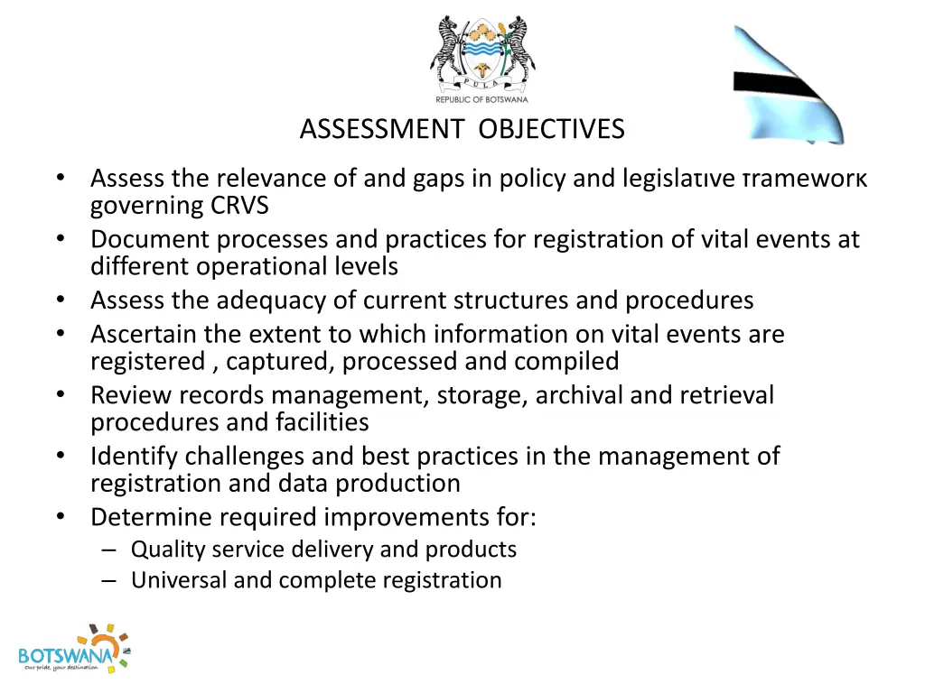 assessment objectives