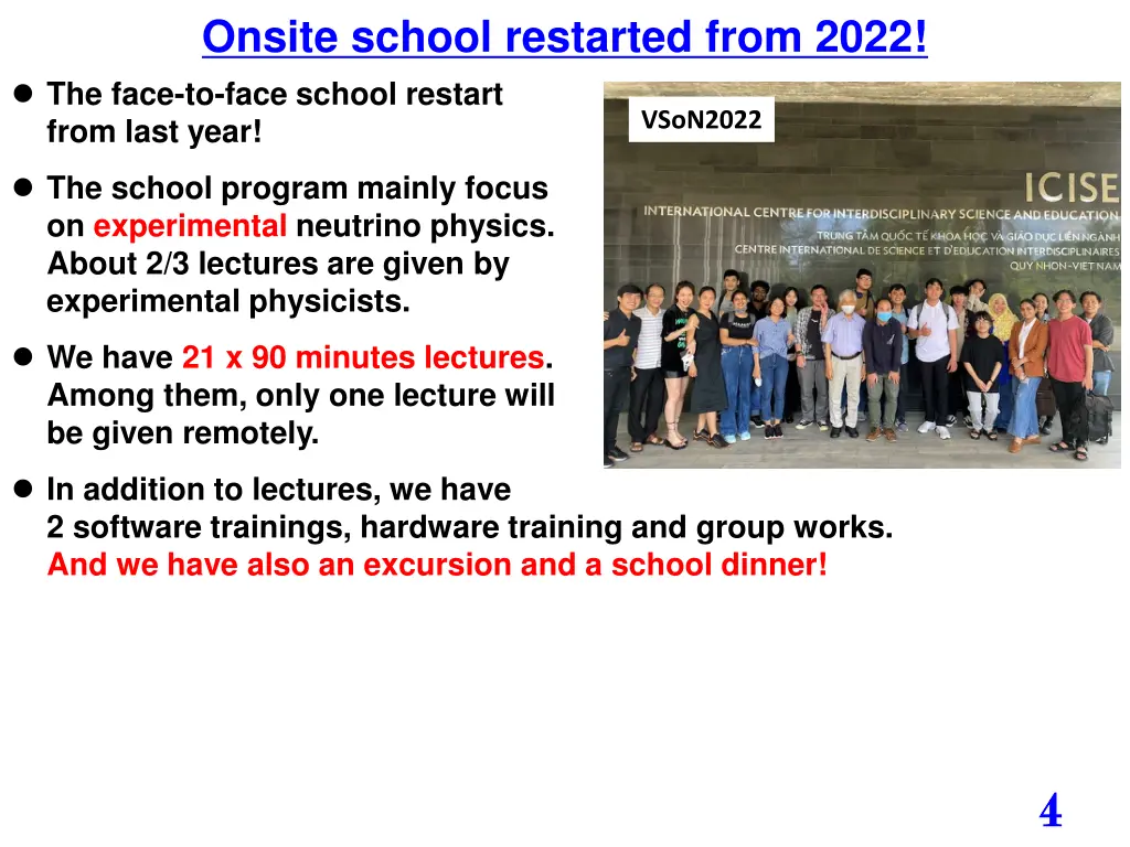 onsite school restarted from 2022