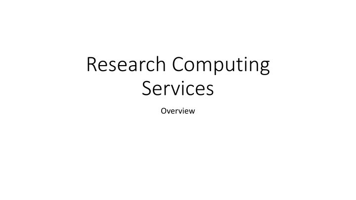 research computing services