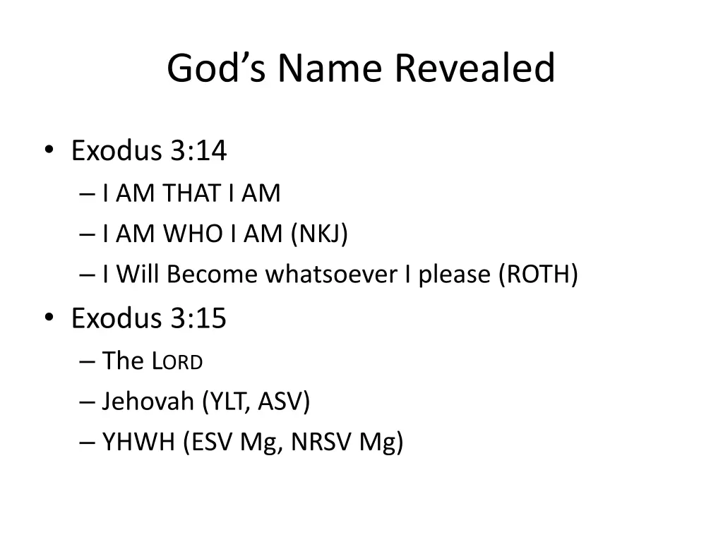 god s name revealed 1