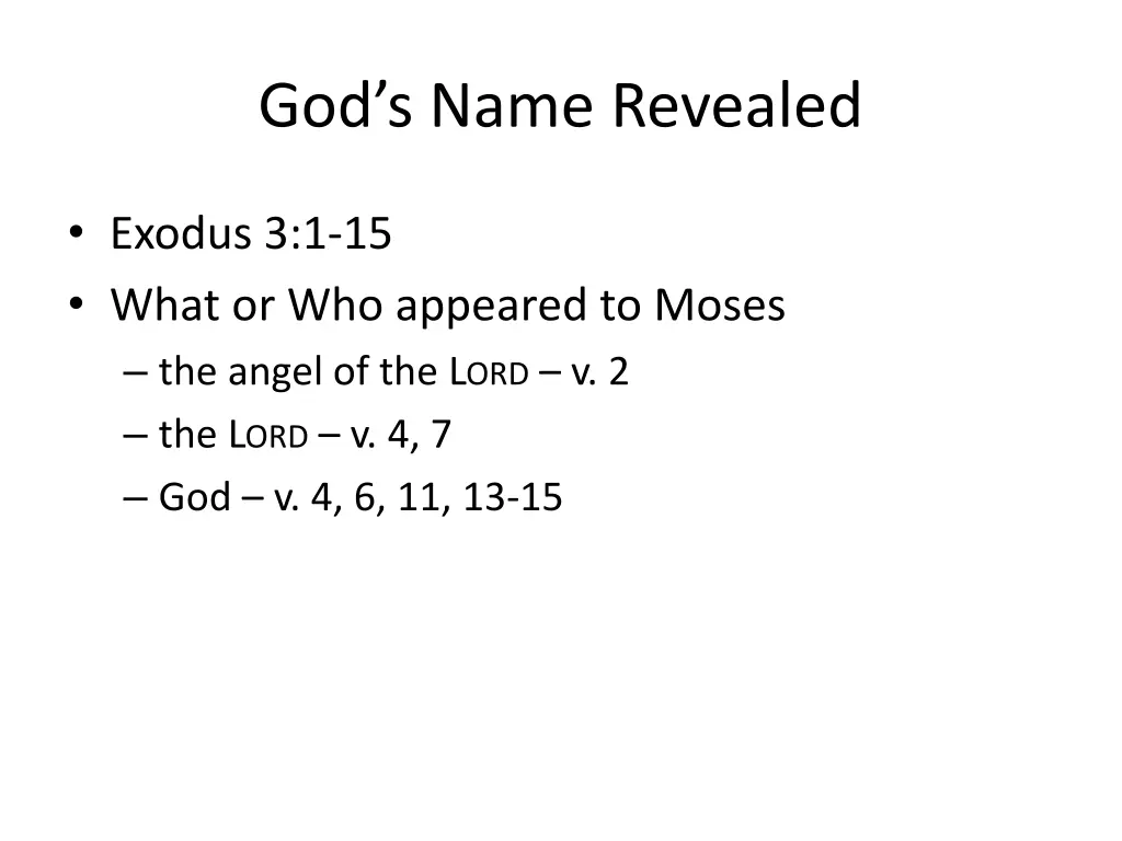 god s name revealed