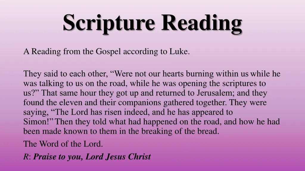 scripture reading 1