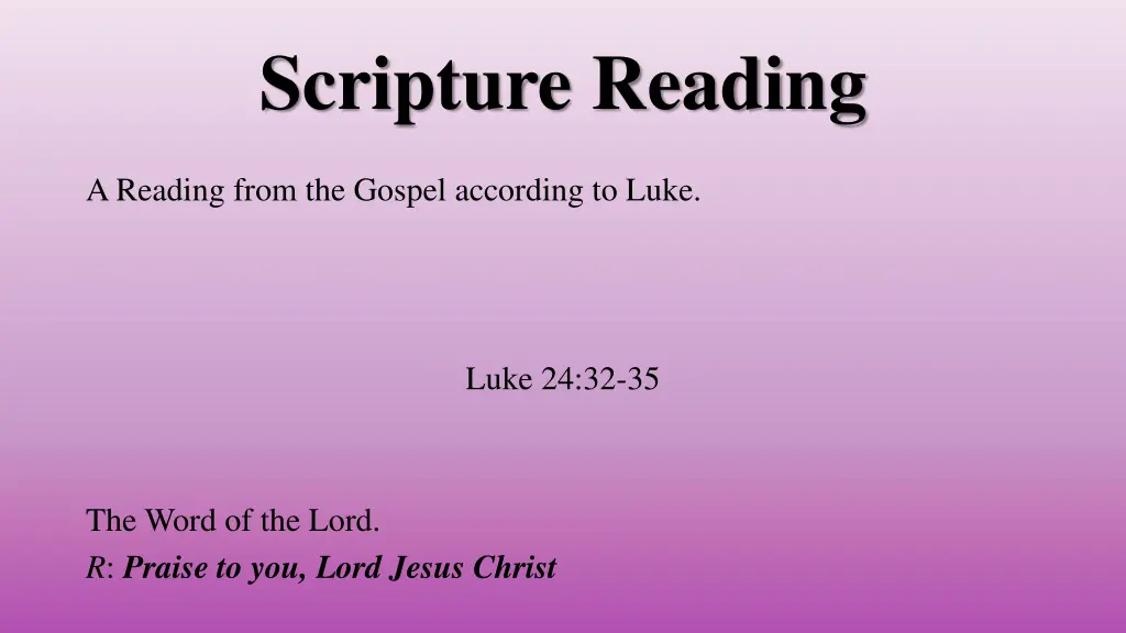 scripture reading