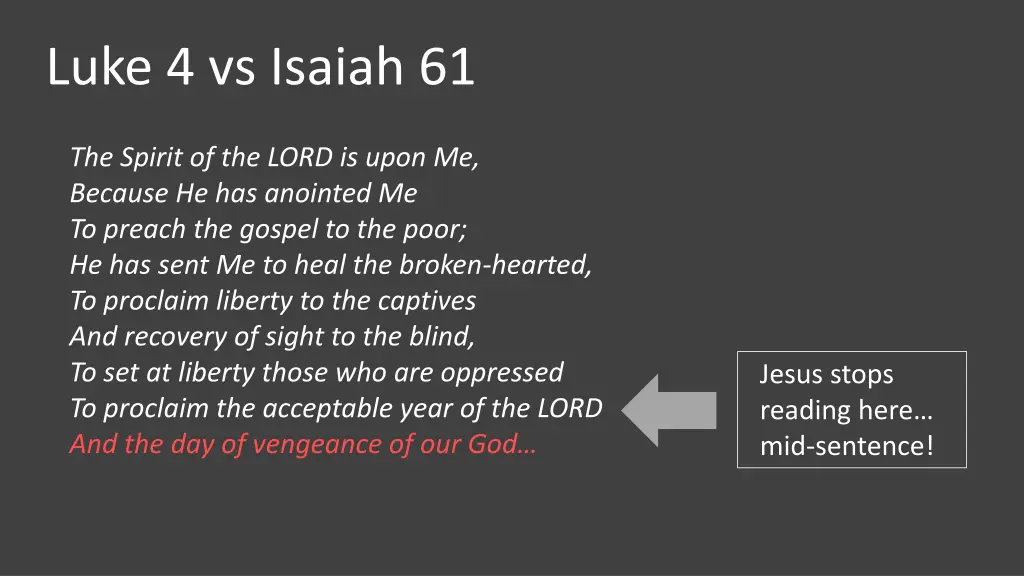 luke 4 vs isaiah 61