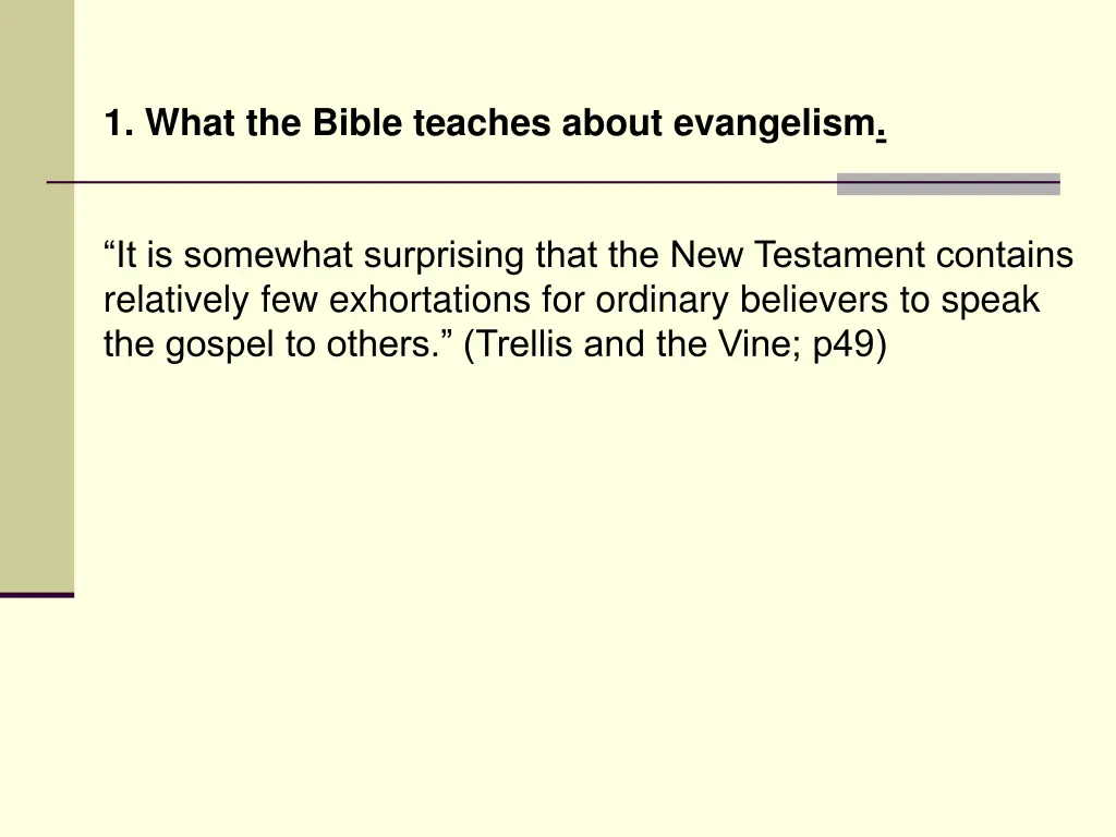 1 what the bible teaches about evangelism