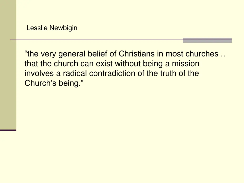 lesslie newbigin