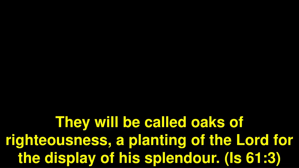 they will be called oaks of righteousness