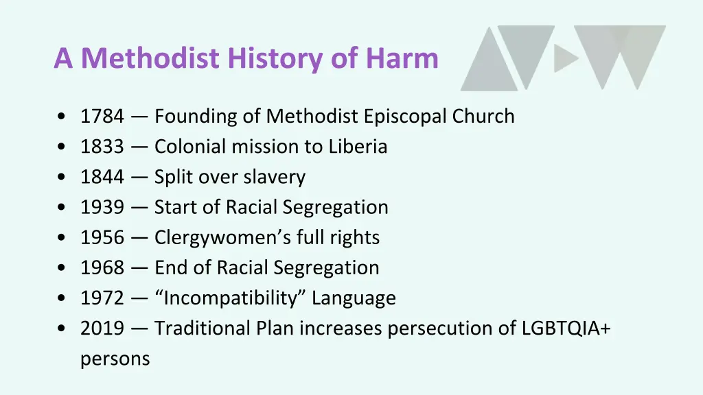 a methodist history of harm