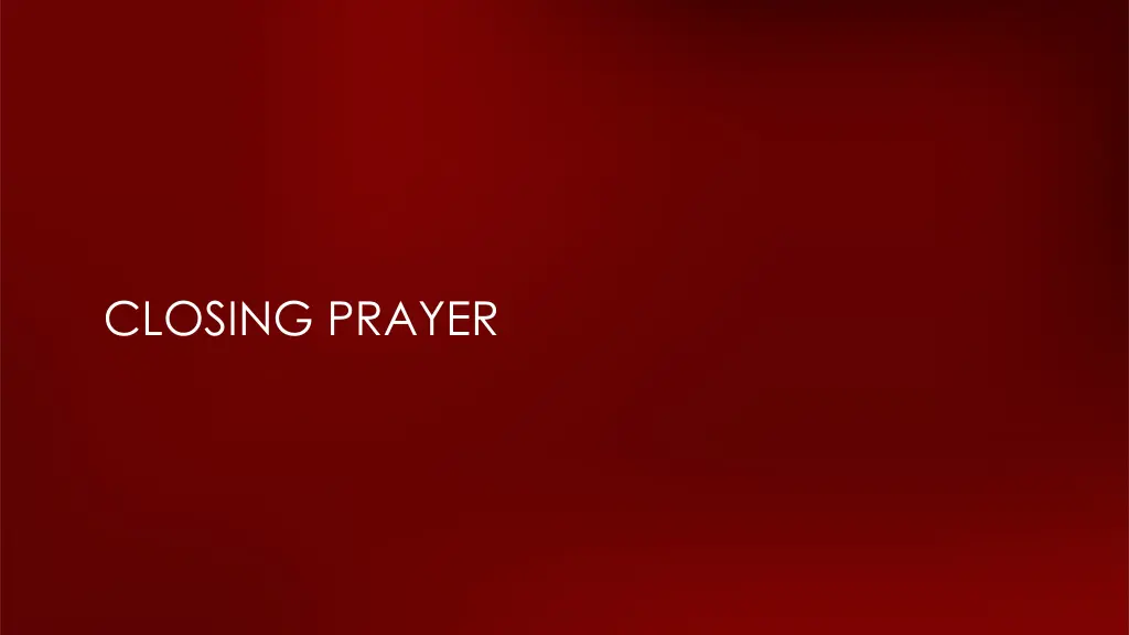 closing prayer