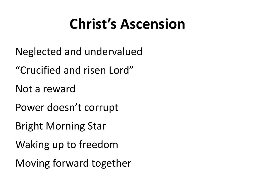 christ s ascension