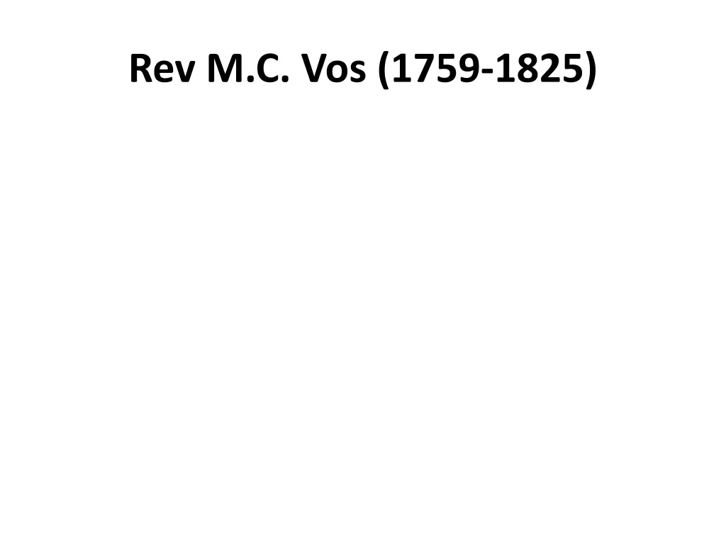 rev m c vos 1759 1825