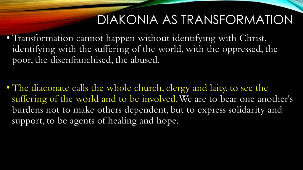 diakonia as transformation 1