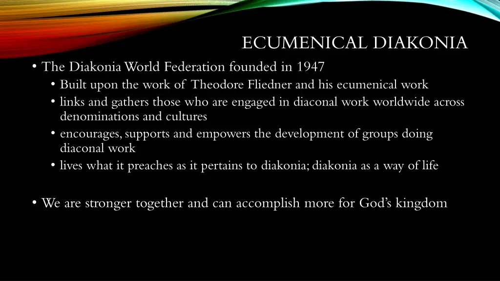 ecumenical diakonia 1