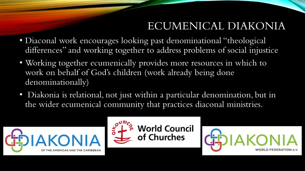 ecumenical diakonia