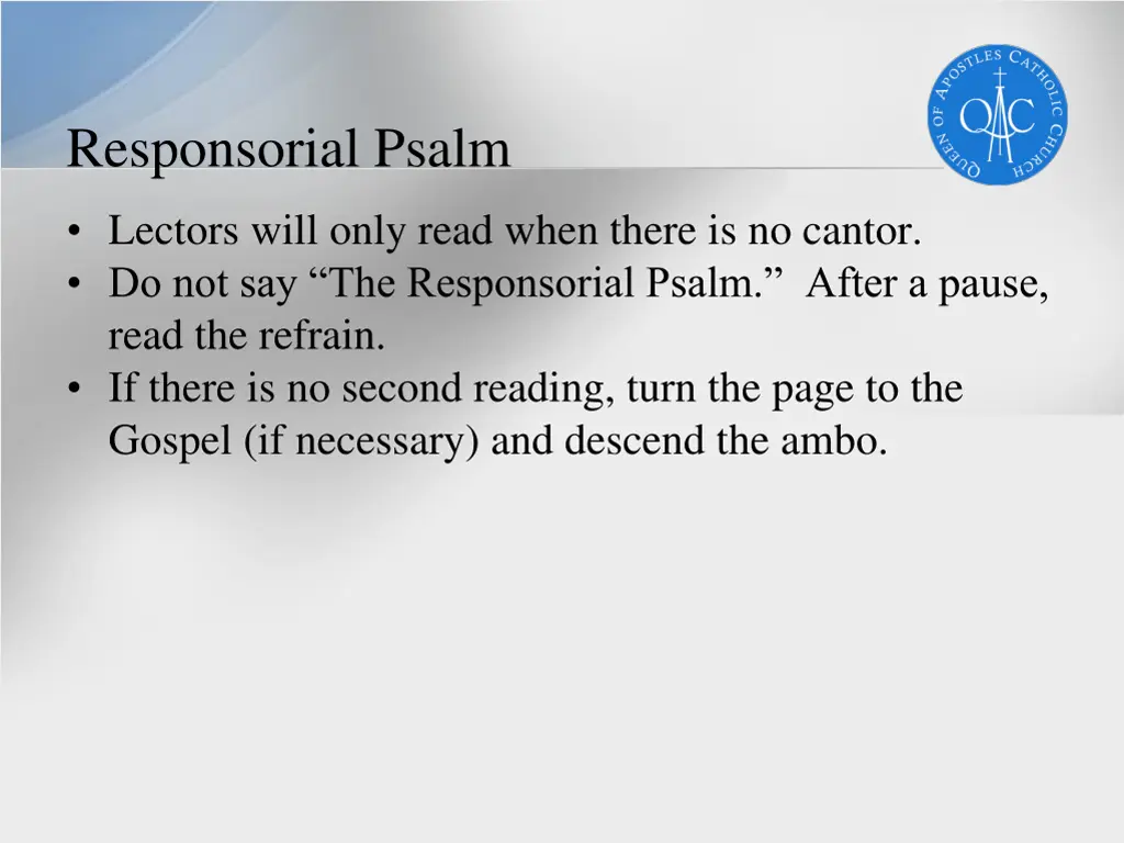 responsorial psalm