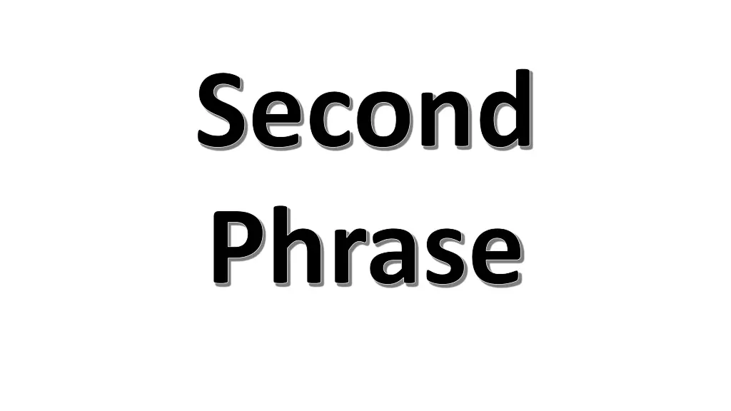 second phrase