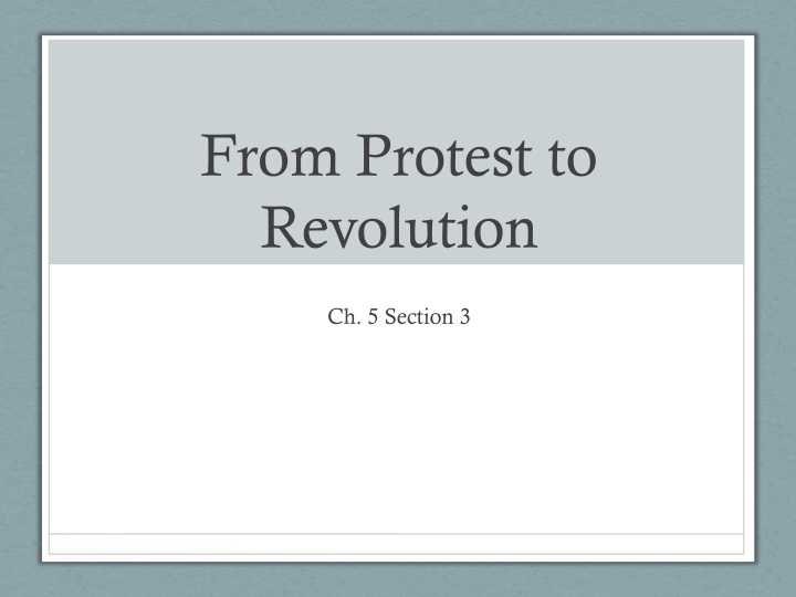 from protest to revolution