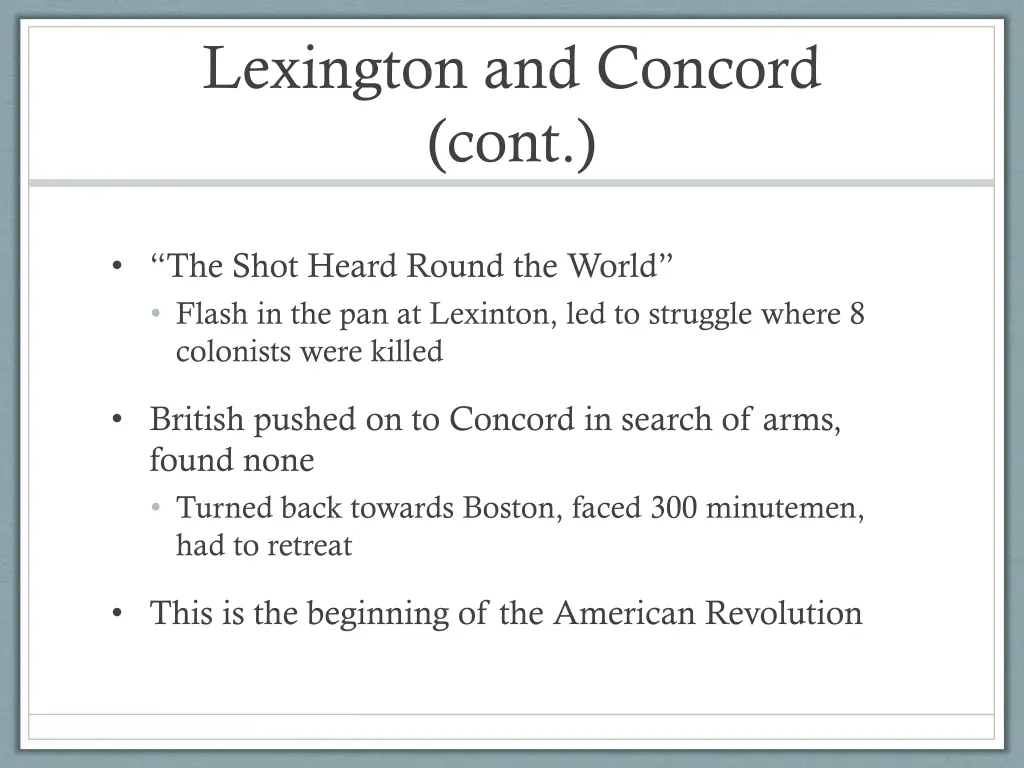 lexington and concord cont