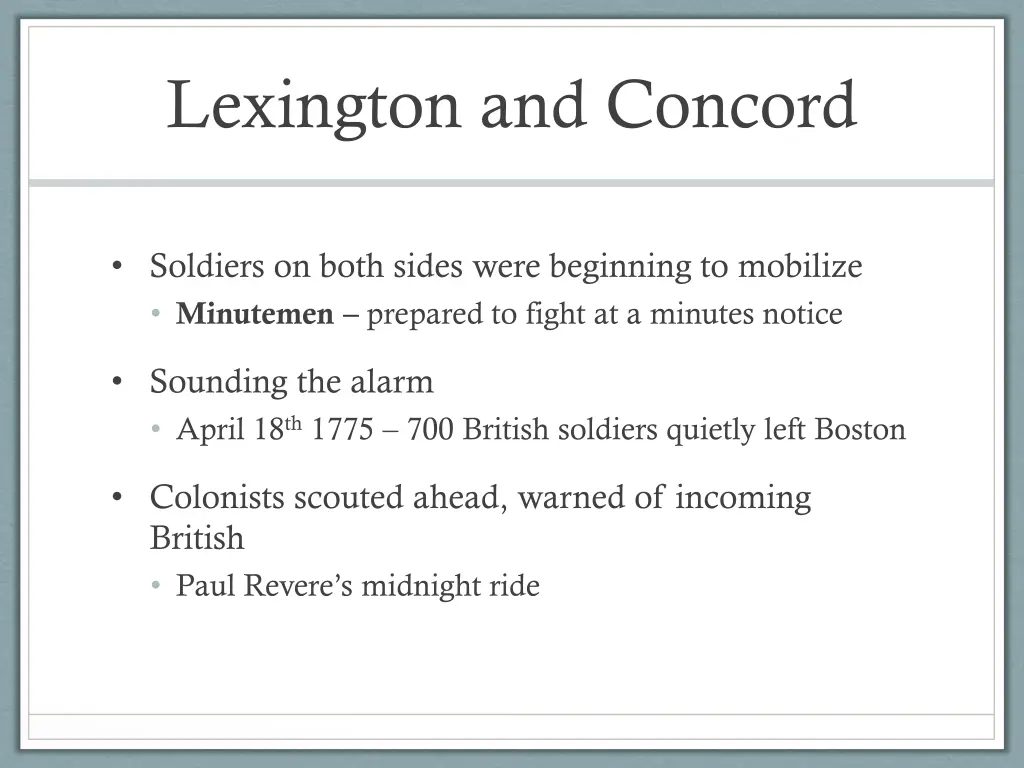 lexington and concord