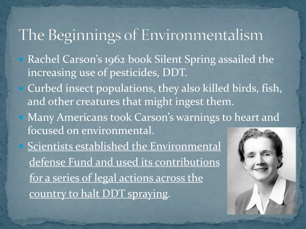 the beginnings of environmentalism