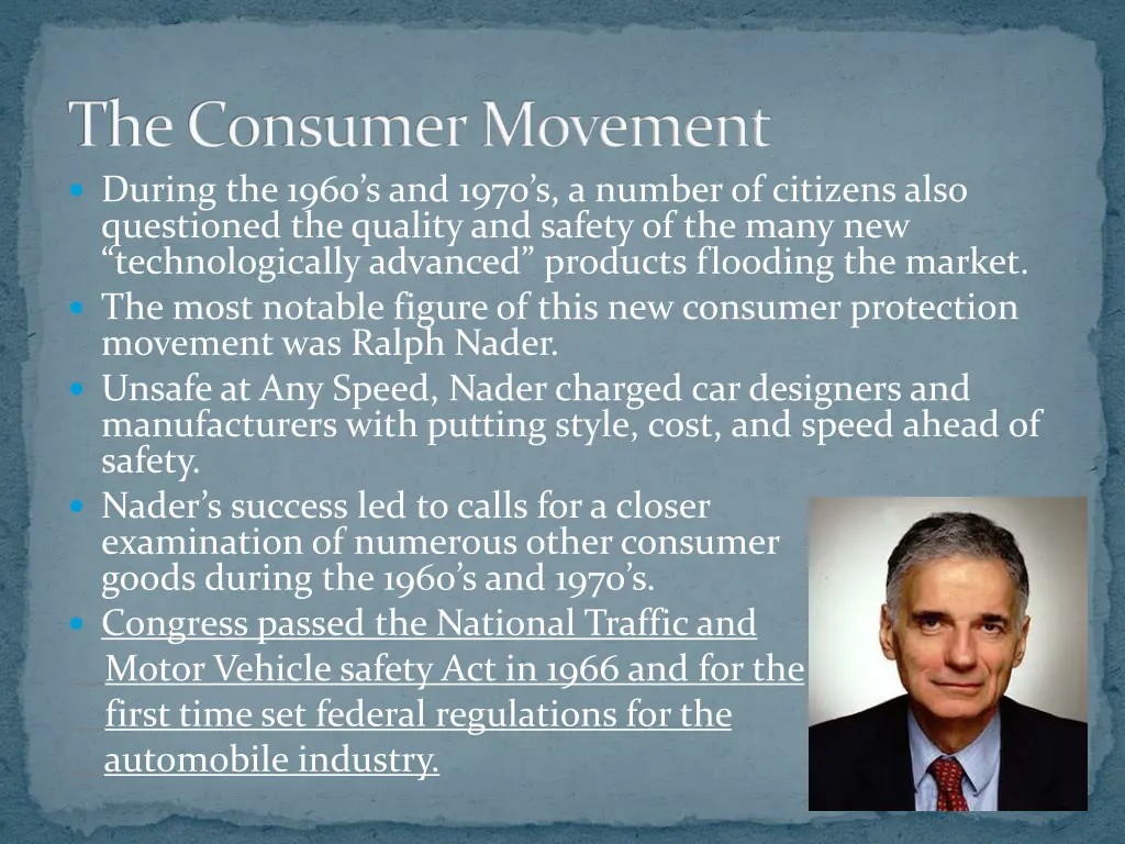 the consumer movement