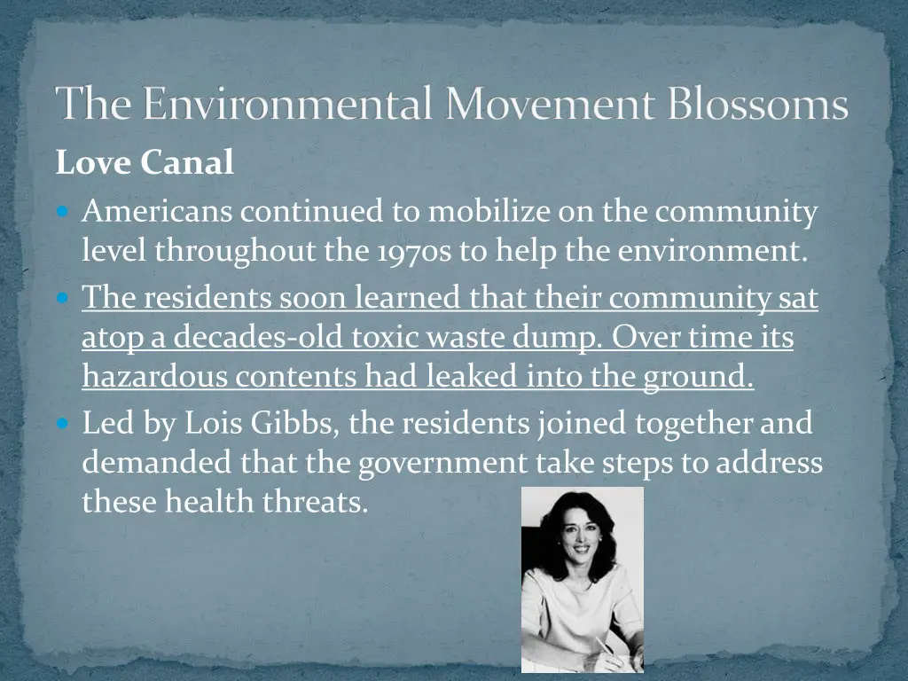 the environmental movement blossoms 2