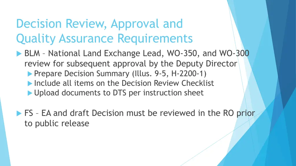 decision review approval and quality assurance