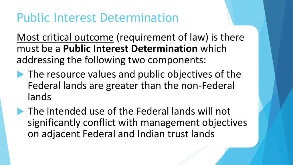 public interest determination